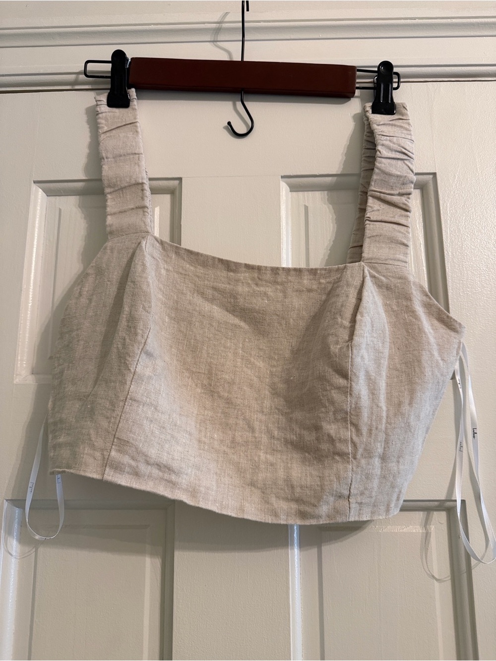 Lulu's Cream Two-Piece Midi Skirt Set with Side Slit - Picture 3 of 7